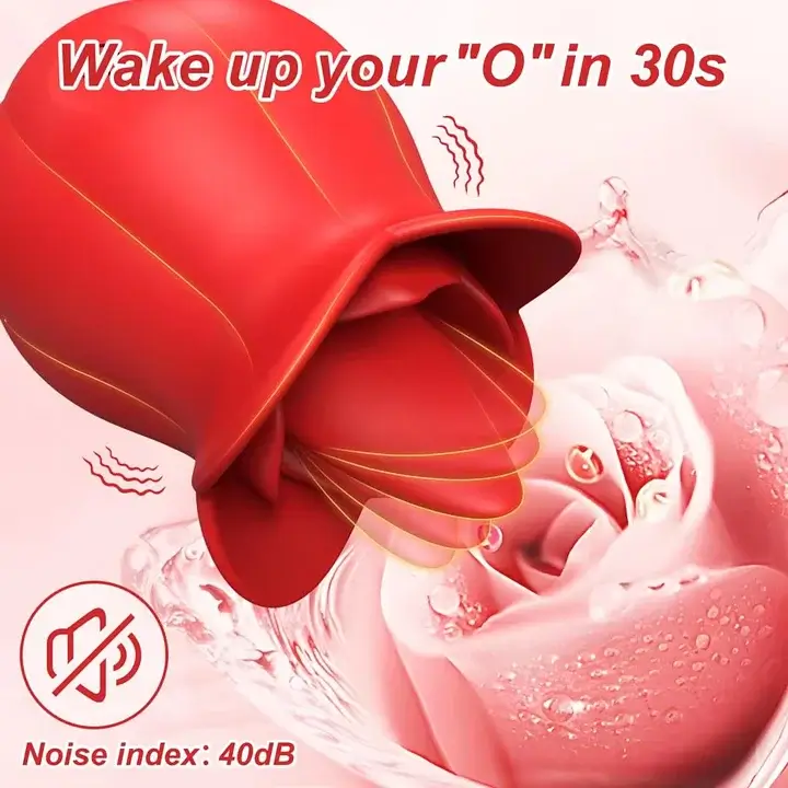 10 Speeds Rose Clitoral Stimulator With Licking Vibrator - Image 2
