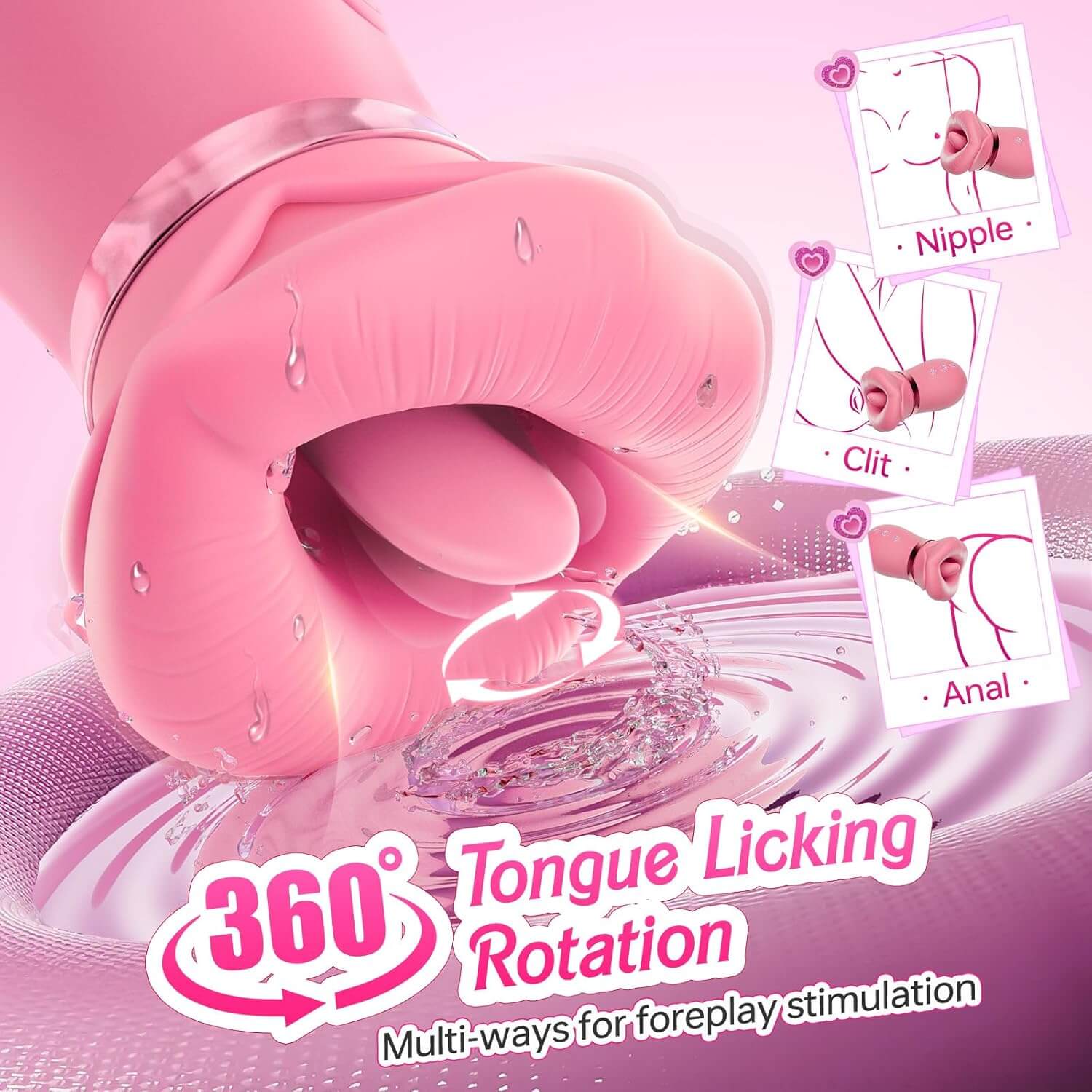 5IN1 Mouth Rose Sucking Vibrator Rose Sex Toy, 10 Tongue Licking, New APP - Image 19