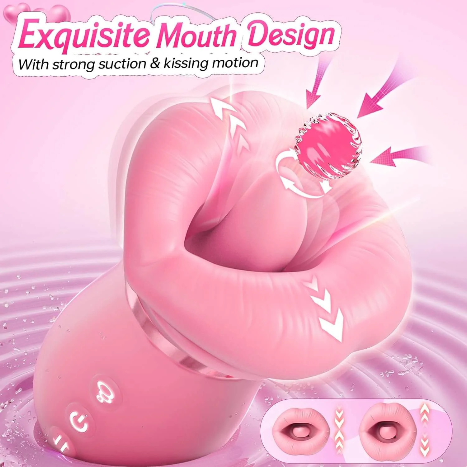 5IN1 Mouth Rose Sucking Vibrator Rose Sex Toy, 10 Tongue Licking, New APP - Image 23
