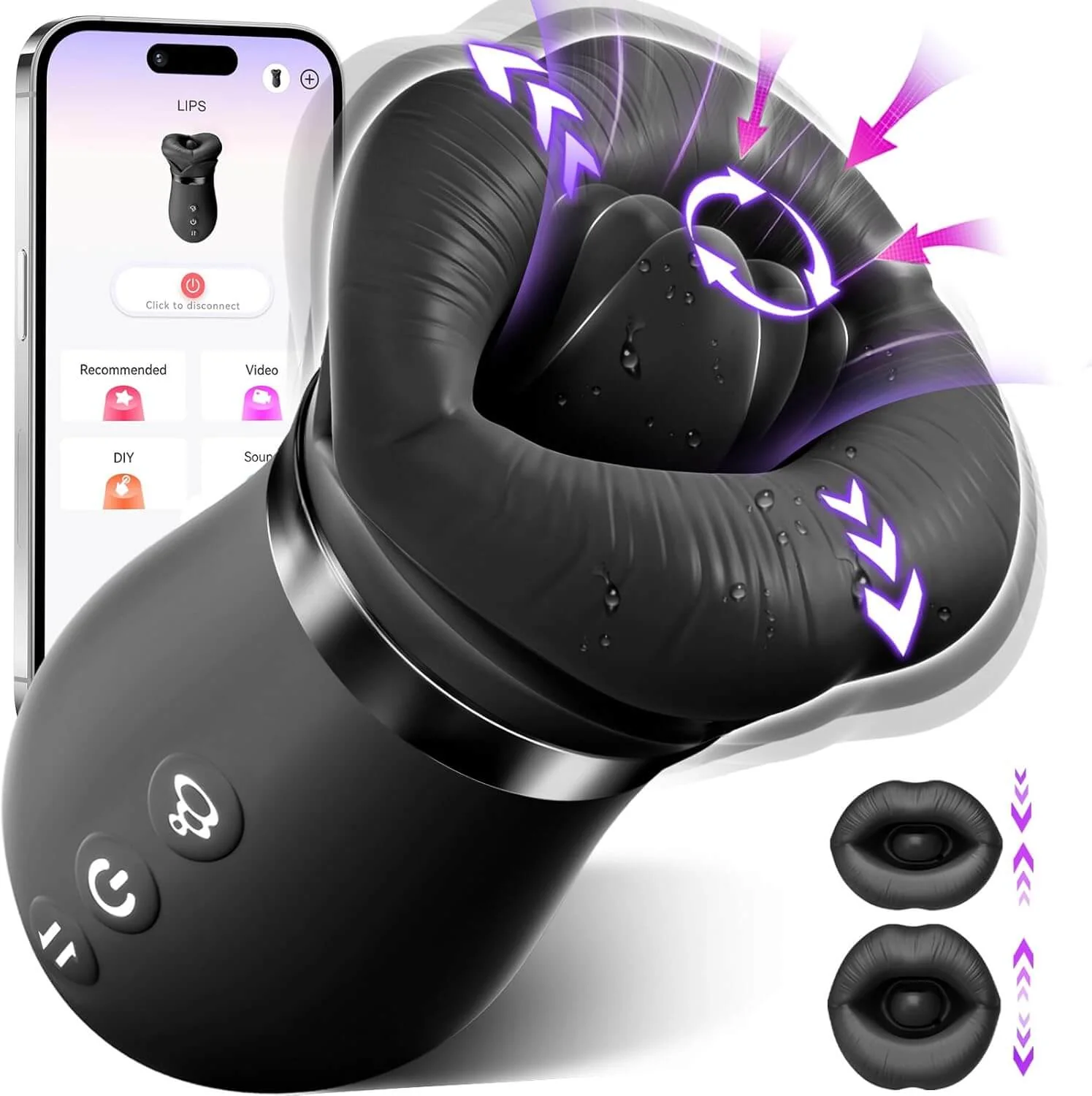 5IN1 Mouth Rose Sucking Vibrator Rose Sex Toy, 10 Tongue Licking, New APP - Image 25