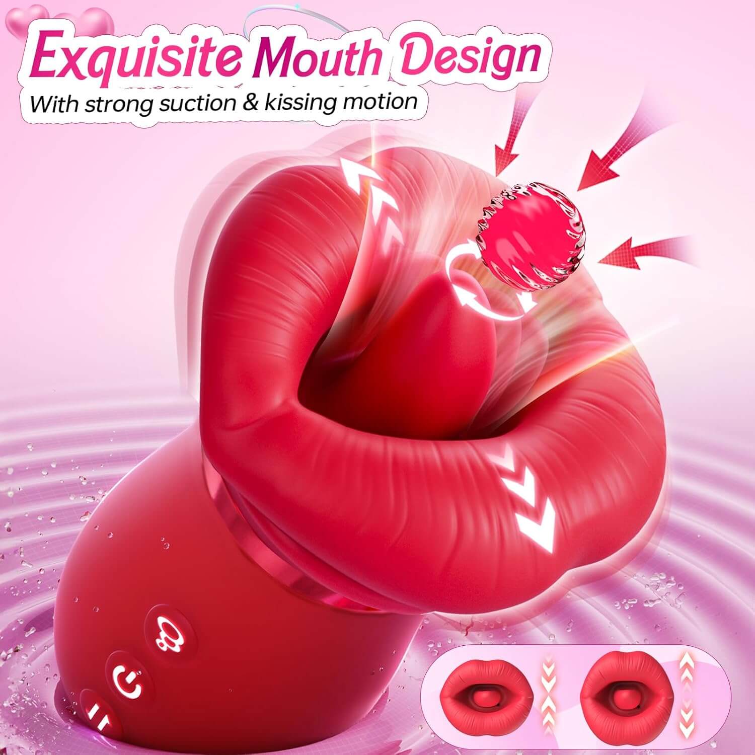 5IN1 Mouth Rose Sucking Vibrator Rose Sex Toy, 10 Tongue Licking, New APP - Image 6
