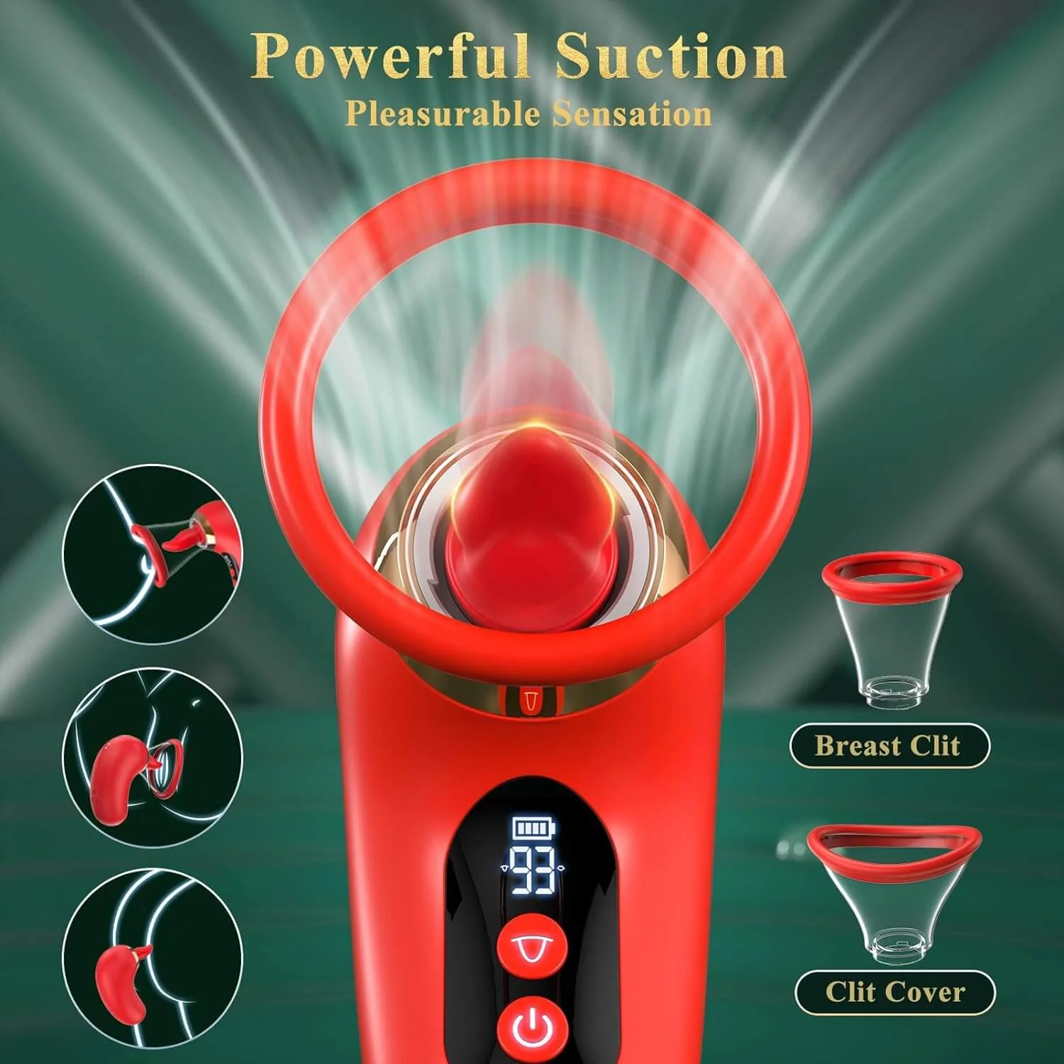 5IN1 Sucking Vibrator Rose Sex Toy, 3 Sucking - Image 6