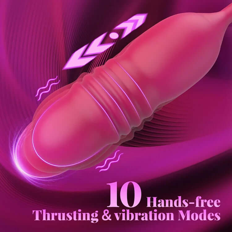 Big Mouth Rose Tongue Vibrator With Thrusting Dildo - Image 15
