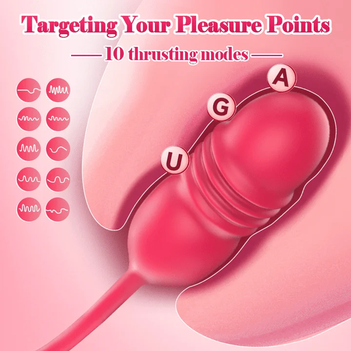Big Mouth Rose Tongue Vibrator With Thrusting Dildo - Image 8