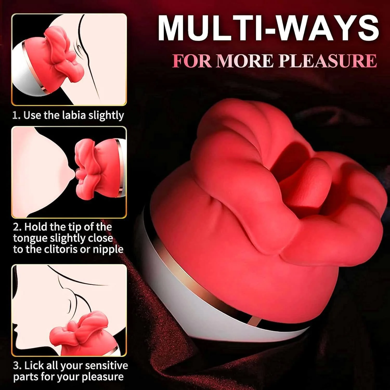 Big Mouth Rose Toy Tongue Licker - Image 6