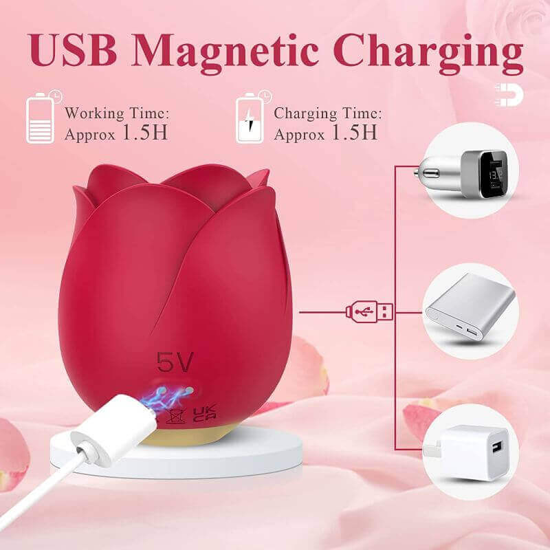 Female Rose Toy: G-Spot Vibes - 9 Modes for Tailored Pleasure - Image 10