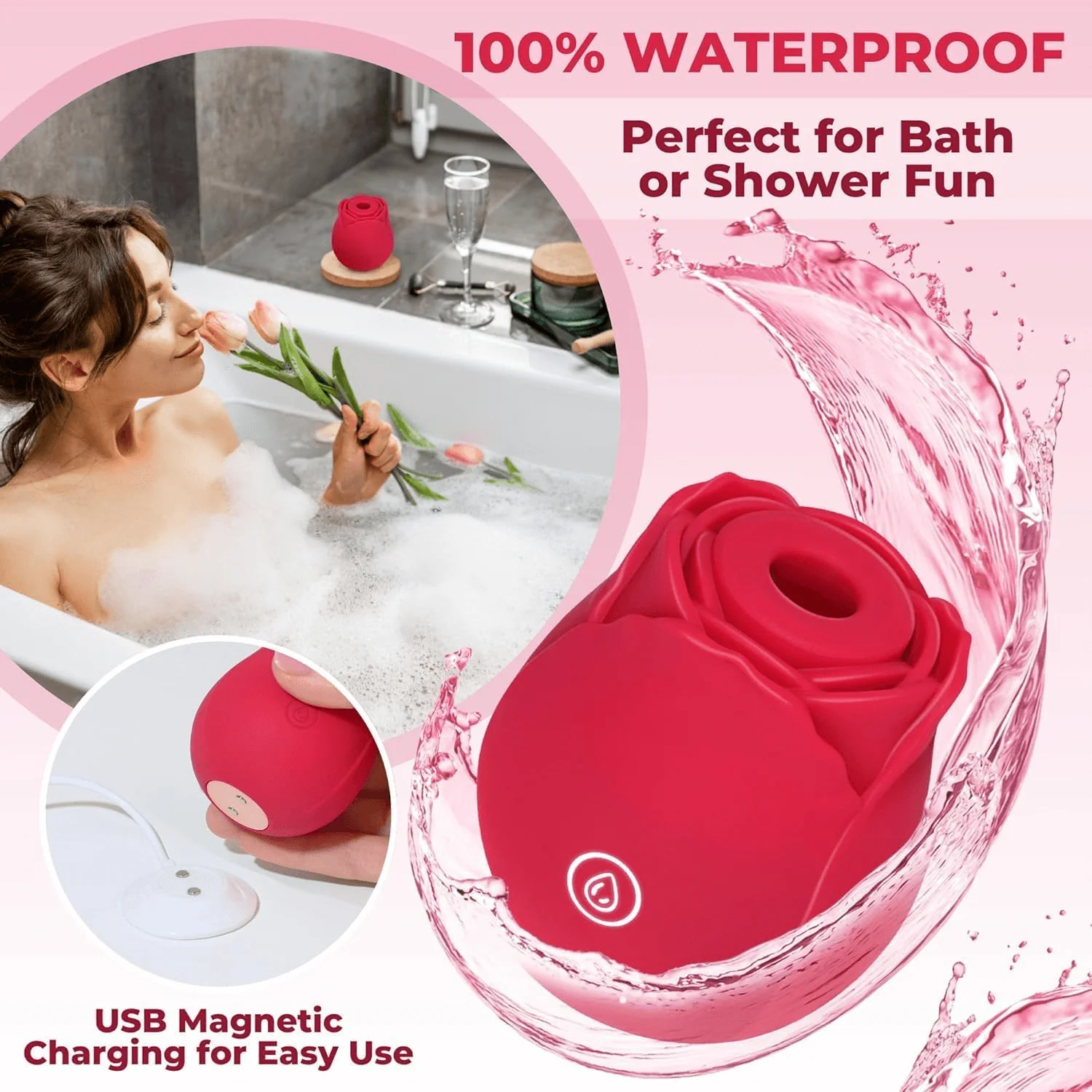 Female Rose Toy: G-Spot Vibes - 9 Modes for Tailored Pleasure - Image 18