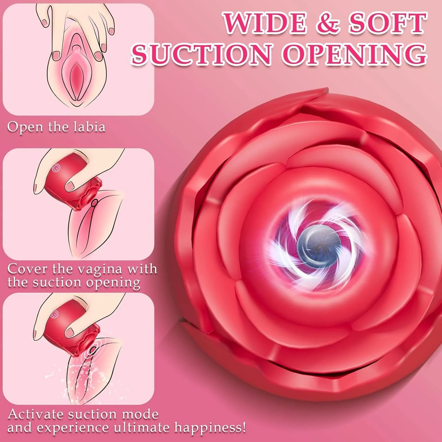 Female Rose Toy: G-Spot Vibes - 9 Modes for Tailored Pleasure - Image 23