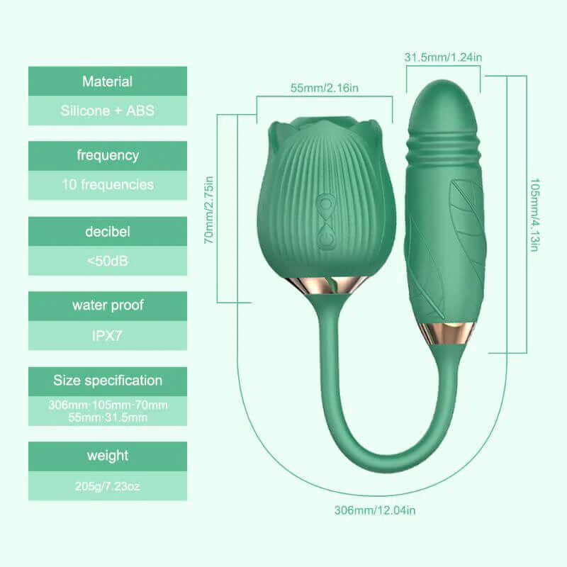 Green Rose Toy Extendo: Dual Sensations, Ultimate Pleasure - Image 8
