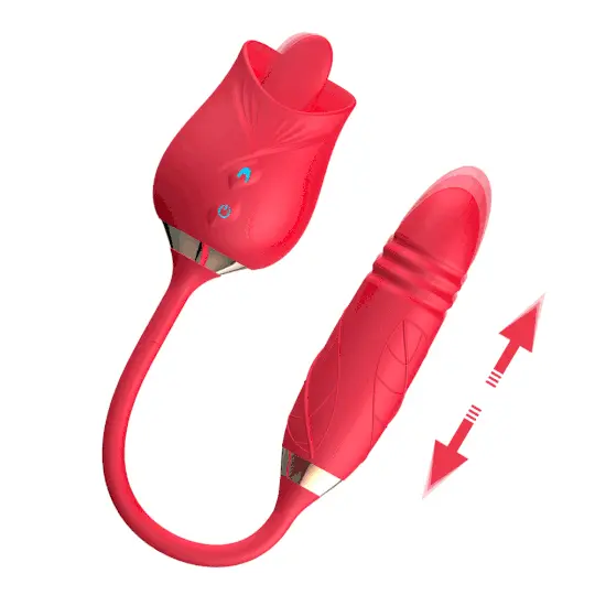 Licking Rose Toy with Dildo: The Ultimate in Intimate Pleasure - Image 2