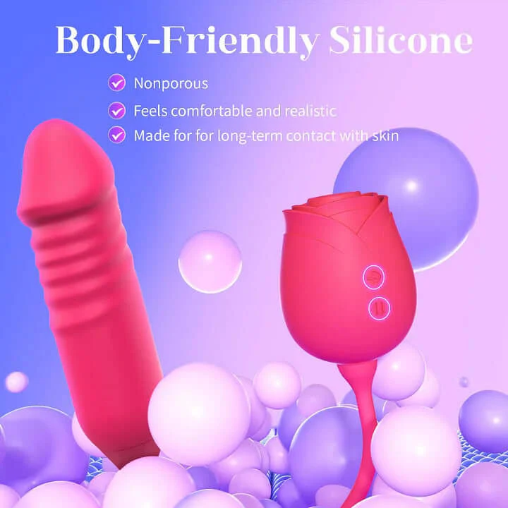 New Rose Clit Sucking Toy Dildo G-spot Vibrator - Image 10