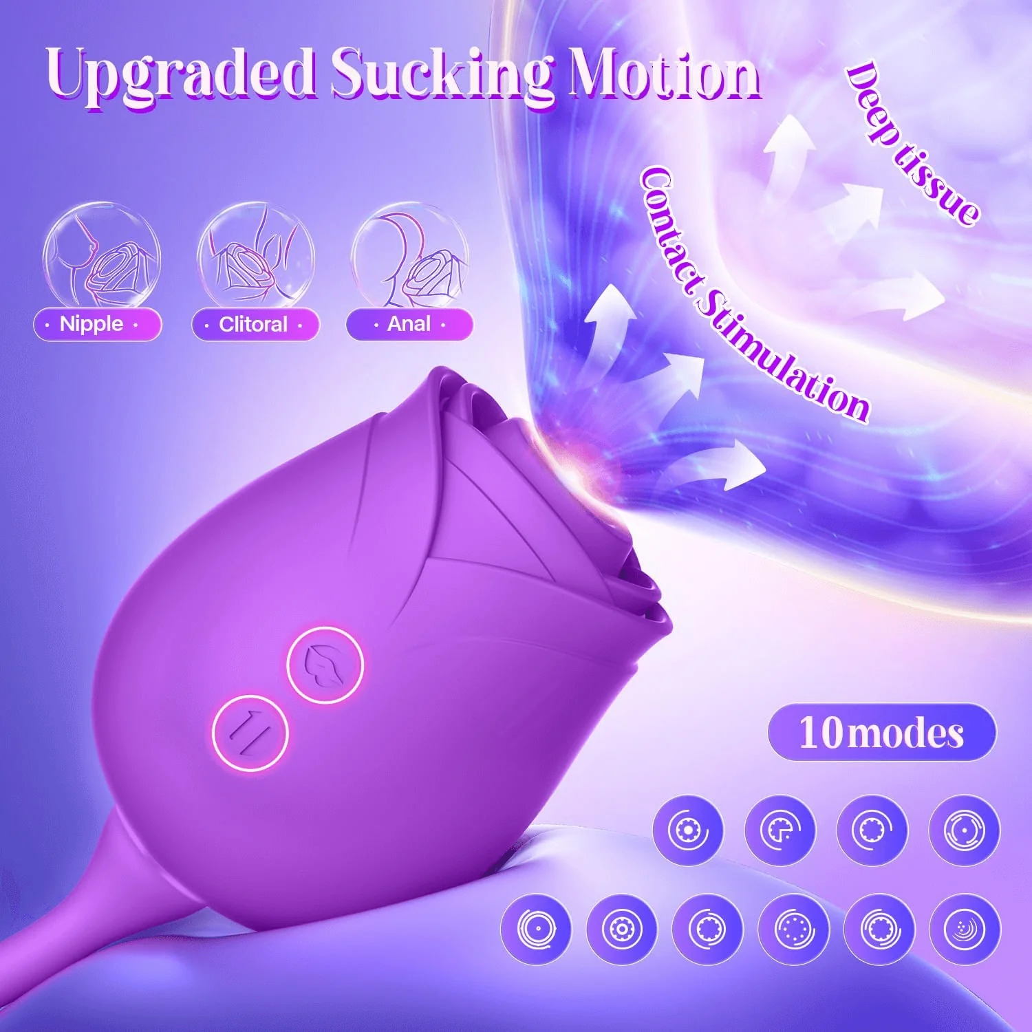 New Rose Clit Sucking Toy Dildo G-spot Vibrator - Image 11