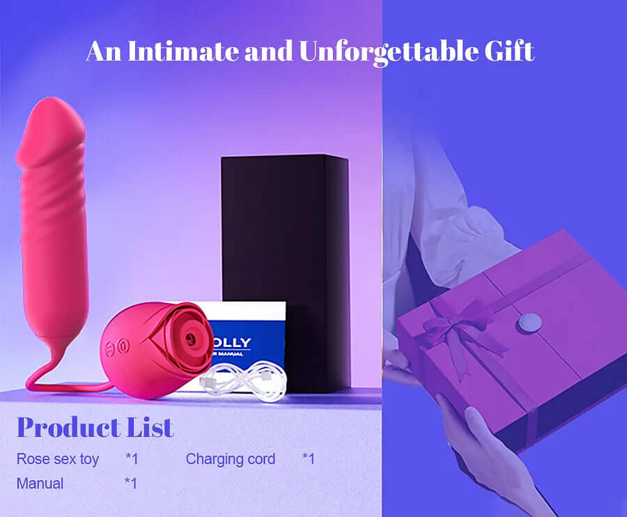 New Rose Clit Sucking Toy Dildo G-spot Vibrator - Image 21