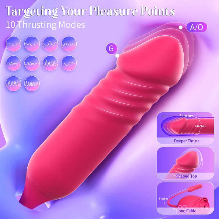 New Rose Clit Sucking Toy Dildo G-spot Vibrator - Image 22