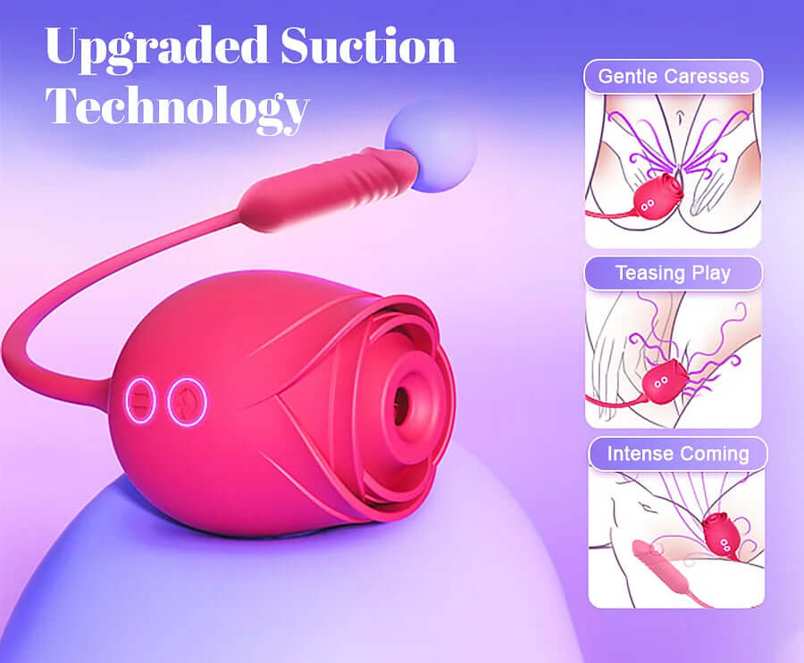 New Rose Clit Sucking Toy Dildo G-spot Vibrator - Image 25