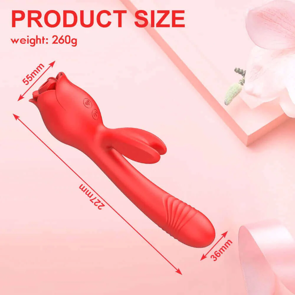 Rabbit Rose Toy: The 3-in-1 Vibrator Sensation - Image 7