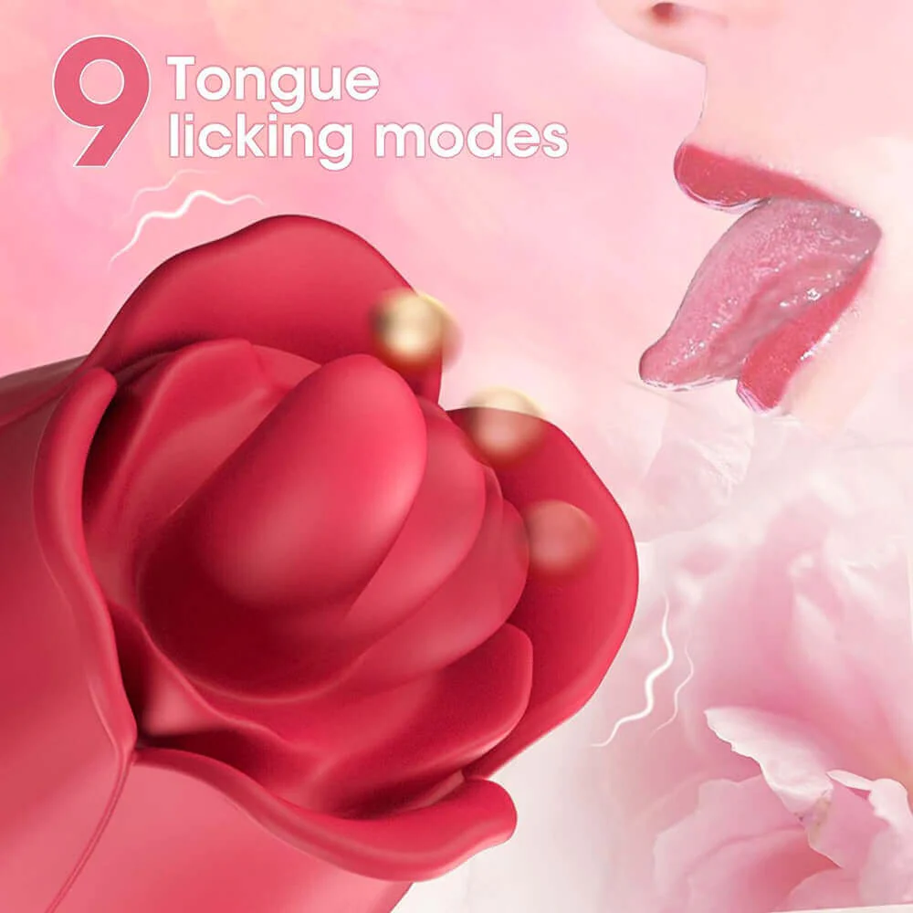 Rose Clit Licking Toy with Egg Vibrator - Image 3