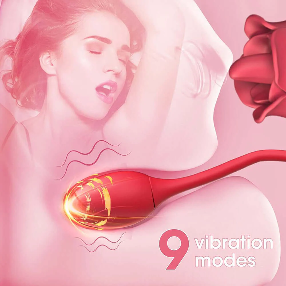 Rose Clit Licking Toy with Egg Vibrator - Image 4