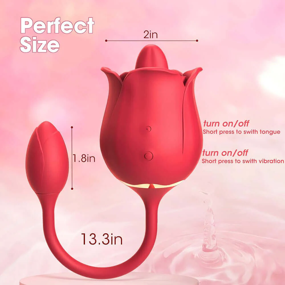 Rose Clit Licking Toy with Egg Vibrator - Image 5