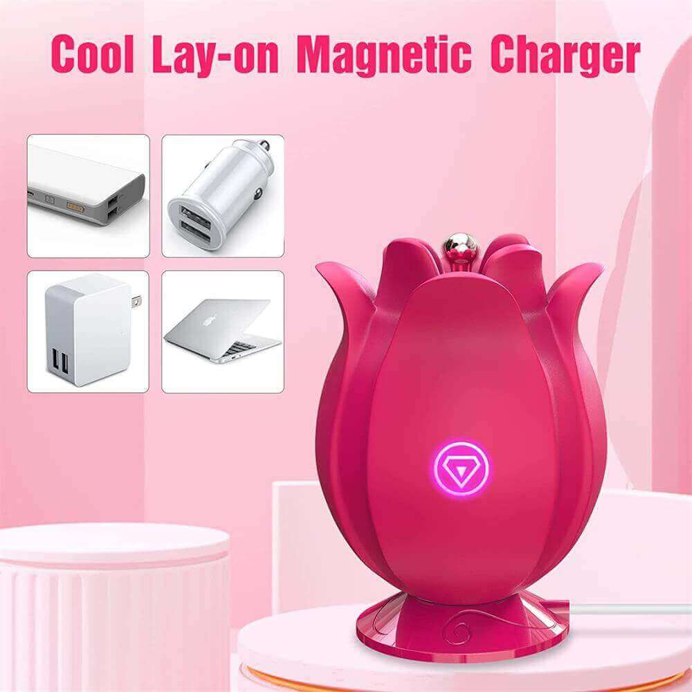 Rose Shaped Toy High-Frequency Pinpoint Nipple Clamp - Image 6