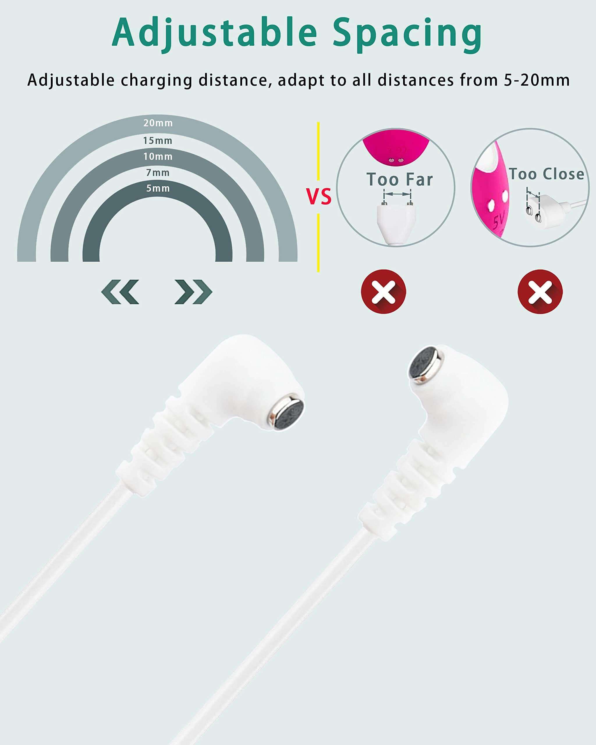 Rose Toy Charger | Magnetic Adjustable Spacing Design Same Pole - Image 3