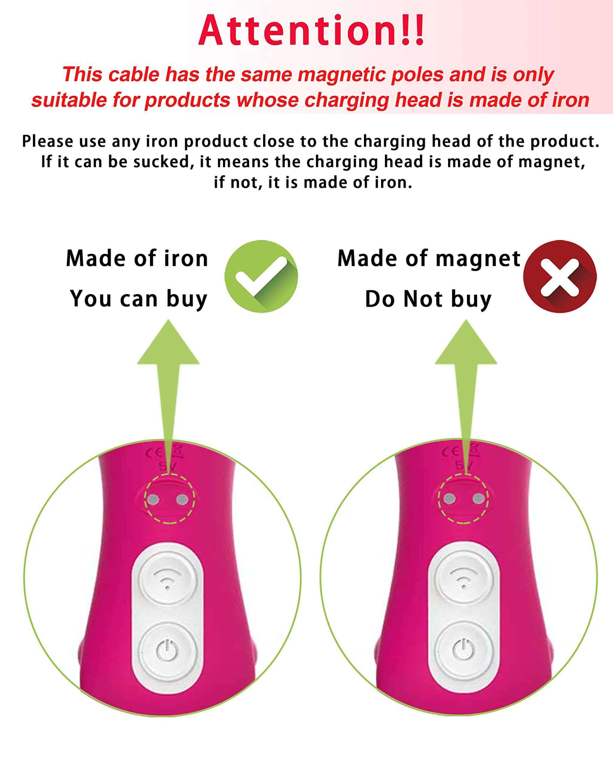 Rose Toy Charger | Magnetic Adjustable Spacing Design Same Pole - Image 6