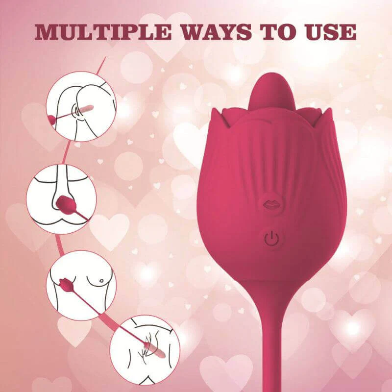Rose Toy Extendo | Rose Sex Toy for Women | 10 Licking modes & 10 Telescopic modes - Image 3
