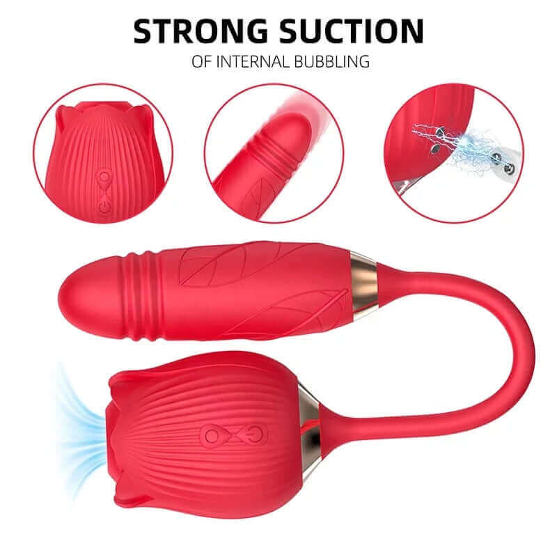 Rose Toy Extendo | Rose Sex Toy for Women | 10 Licking modes & 10 Telescopic modes - Image 4
