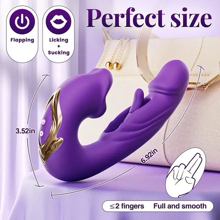 Rose Toy Tongue Licking Flapping Clit & G-spot vibrator - Image 7