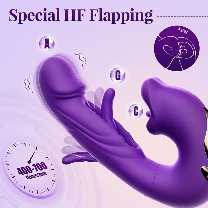 Rose Toy Tongue Licking Flapping Clit & G-spot vibrator - Image 8