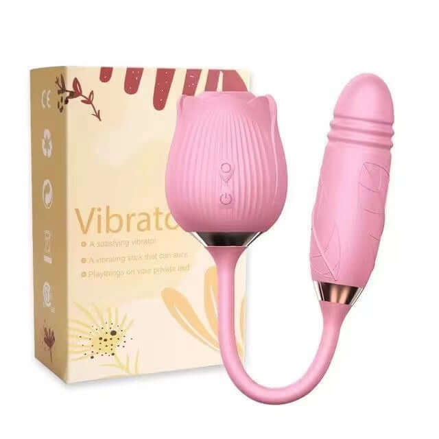 Rose Vibrator 2 in 1 Rose Toy With A Thrusting Dildo - Image 32