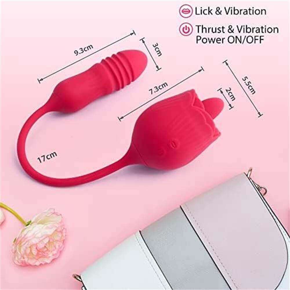 Rose Toy Tongue Licking with Vibrating Butt Plug - Image 6