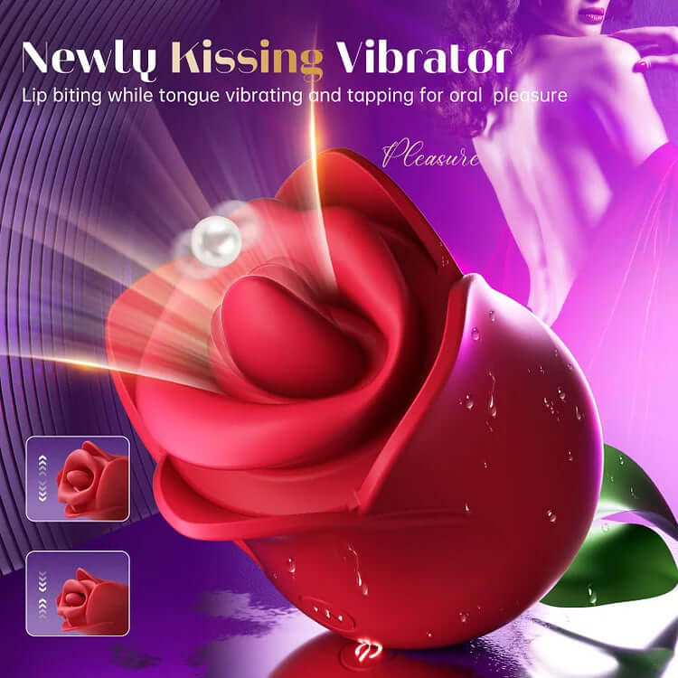 Upgraded Rose Lip Kissing Vibrator And Tongue Tapping For Women - Image 3